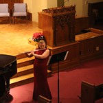 Student performing on flute.