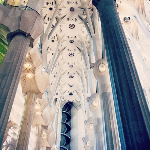 2012     #Travel #Memories #Throwback #2012 #Autumn #Barcelona #Spain     ...   #Gaudi #Architecture #Design #Cathedral #Sagrada #Familia #Ceiling #Column #Helix #Stairs ©  Jude Lee