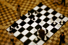 chess board tilt shift