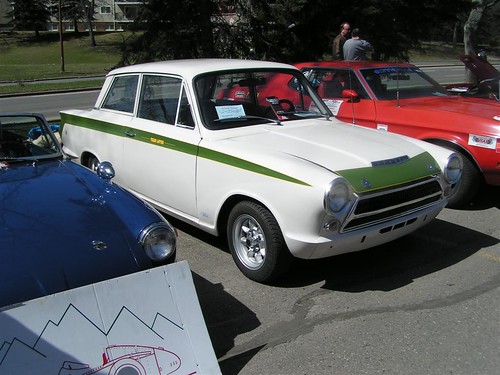A Ford Consul early Cortina dressed up like a Lotus Cortina