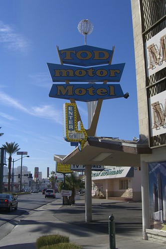 Googie sign, Tod Motor Motel - Las Vegas