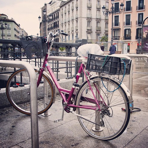 2012     #Travel #Memories #Throwback #2012 #Autumn #Madrid #Spain ... ... #Square #Rainy #Morning #Bicycle ©  Jude Lee