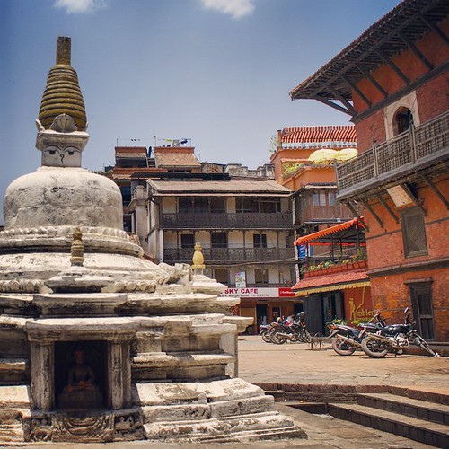   ... 2009   ... #Travel #Memories #2009 #Patan #Kathmandu #Nepal    ...      #Square #Stupa #Old #Building #House #Bike ©  Jude Lee