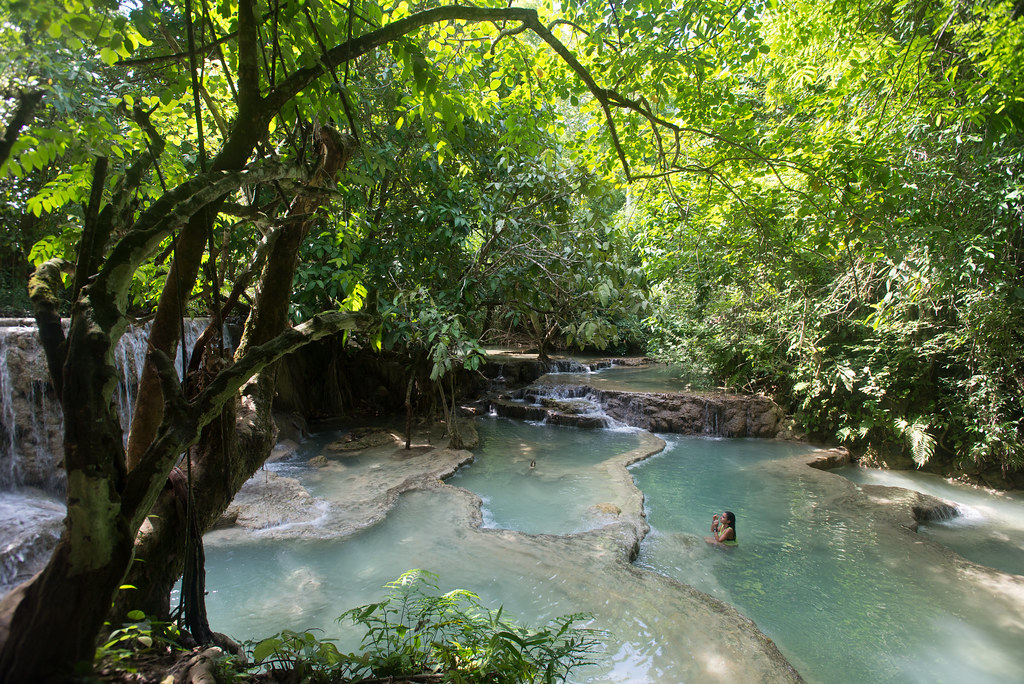 Swimming Kuang Si Falls