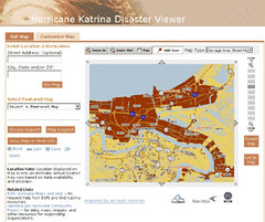 ESRI Arcweb - Hurricane Katrina Disaster Viewer