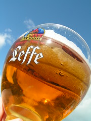 Leffe Blonde - perfect sunny day beer. Thanks to David Wilmot on Flickr for the photo.