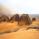 -Sandstorm over pyramids in Bajrawia-