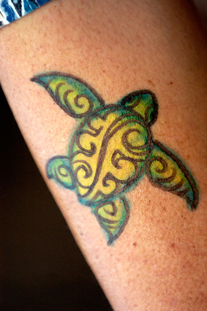 I got a Honu temporary tattoo at the Paradise Cove Luau.