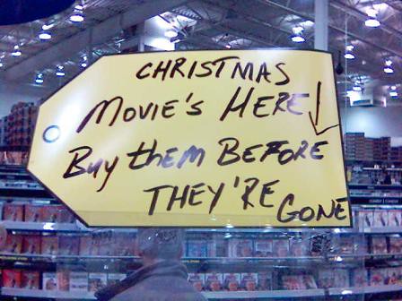 christmas movie's sign