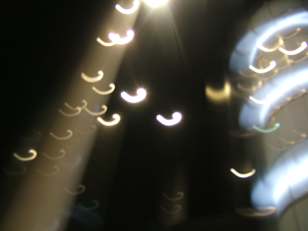 blurry flock of lights