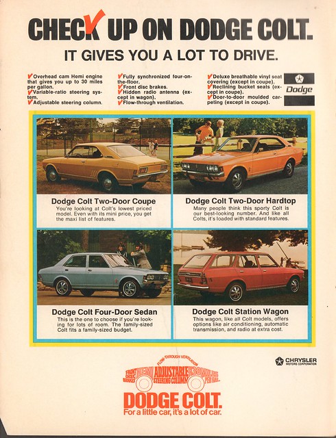 car 1971 december craft advertisement dodge colt