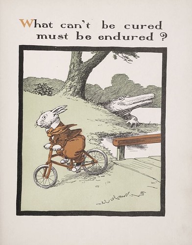 Rabbit on bicycle (illustration, 1903) ©  Michael Neubert