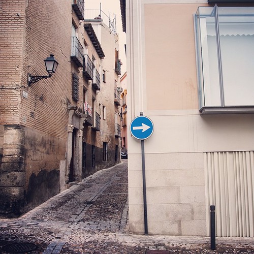 2012     #Travel #Memories #Throwback #2012 #Autumn #Toledo #Spain    ...  #Old #City #Town #Back #Street #Road #Sign ©  Jude Lee