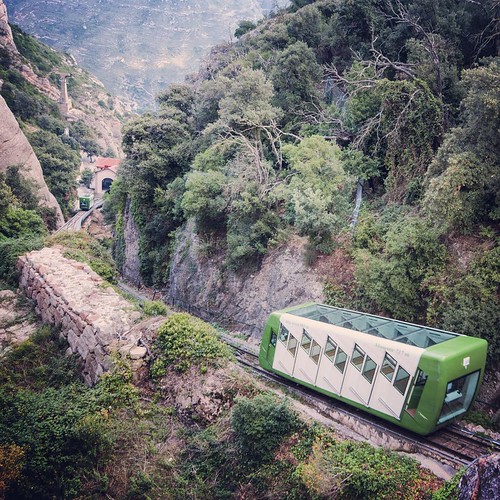 2012     #Travel #Memories #Throwback #2012 #Autumn #Monserrat #Spain      ... #Mountain #Rock #Monastery #Railway #Train Goodbye! Monserrat! ©  Jude Lee