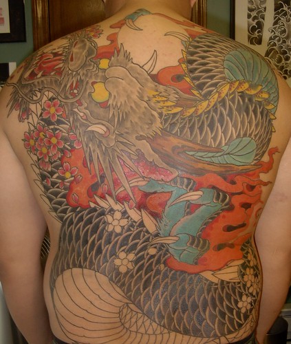 Body Art painting : Dragon tattoo picture