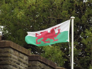 Cardiff Castle - Kingsway, Cardiff - Welsh flag