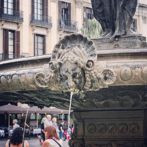 2012     #Travel #Memories #Throwback #2012 #Autumn #Barcelona #Spain      #Rambla #Street #Plaza #Square #Fountain #Sculpture #Peoples ©  Jude Lee