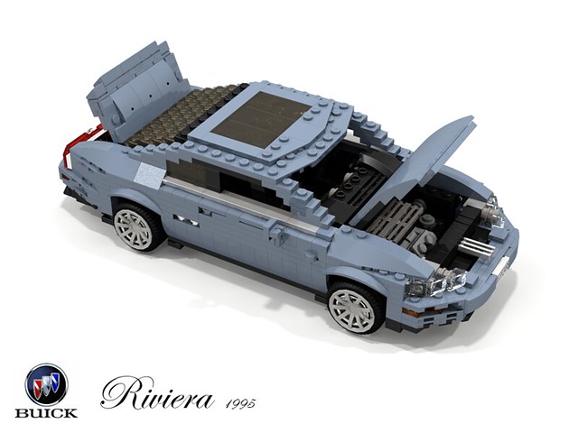 auto usa car america buick model gm riviera lego stuck general render motors 1995 gen luxury coupe challenge 92 1990s 8th 90s cad lugnuts supercharged povray fullsize moc ldd miniland mkviii lego911 personalcoupe stuckinthe90s