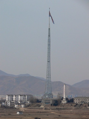 north korean flag pole. 160m flag pole
