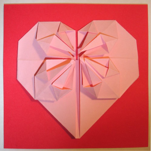 HAPPY VALENTINE'S DAY!! I made this origami heart by dismantling one given 