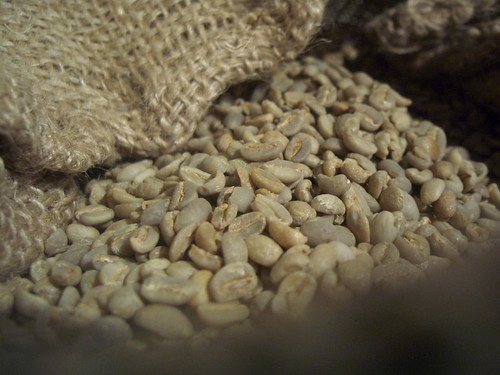 green Ethiopian coffee