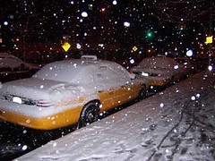 cabs in snow