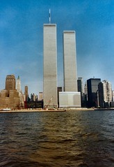 WTC pre WFC 1984 from boat Hudson NYC