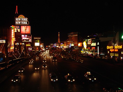 vegas strip night. The Vegas Strip (night)