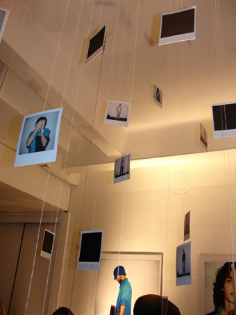 Umbro by Kim Jones polaroid exhibition at Beneath with images by Behnaz Aram. 2011