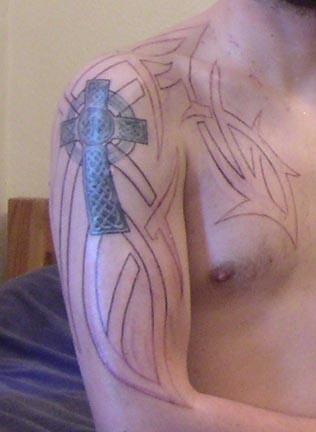 tribal outline tattoo