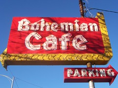 Bohemian Cafe sign