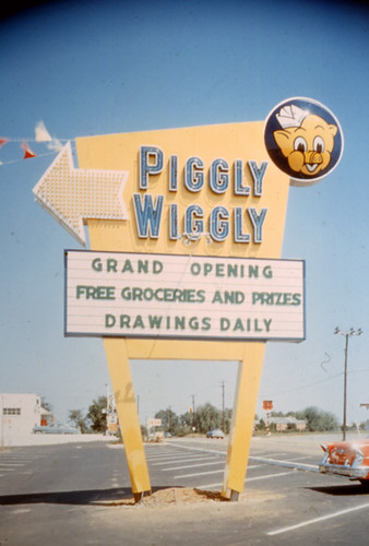 Piggly Wiggly Grocery Store Sign, 1950's