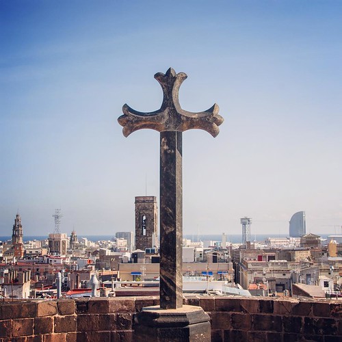 2012     #Travel #Memories #Throwback #2012 #Autumn #Barcelona #Spain     ...     #Gothic #Point #Cathedral #Rooftop #Cross #Town #Landscape #View #Horizon ©  Jude Lee
