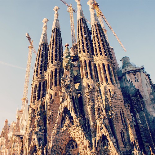 2012     #Travel #Memories #Throwback #2012 #Autumn #Barcelona #Spain     ...   #Gaudi #Architecture #Design #Cathedral #Sagrada #Familia #Construction #Tower #Cone #Steeple #Facade ©  Jude Lee