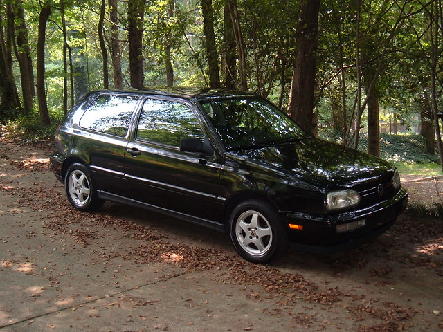 black car golf volkswagen 1997 gti