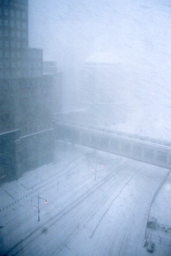 The view of the blizzard