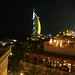 View of  Burj Al Arab Hotel from the Al Qasr at night