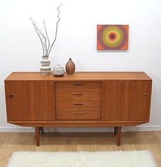 My Painting "Twiggy Pop" with Danish Modern Furniture