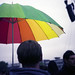 in rainbow(s) umbrella