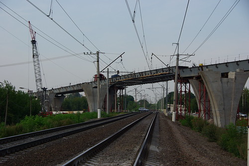 Podolsk city, Kutuzovskaya railway crossing 2008 ©  trolleway