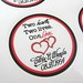 Red & Black Double Hearts Custom Wedding Favor Label/Sticker <a style="margin-left:10px; font-size:0.8em;" href="http://www.flickr.com/photos/37714476@N03/19455825780/" target="_blank">@flickr</a>