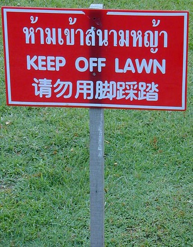 A sign in Thai Palace