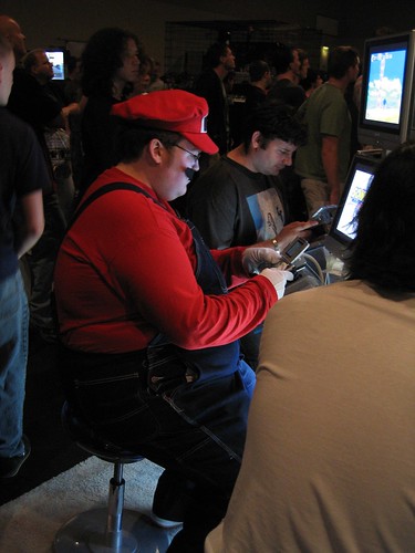 Mario playing DS
