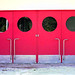 Four red doors