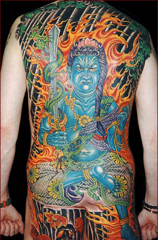 The most popular Myôô as a tattoo motive is Fudô Myôô, the imperturbable one 
