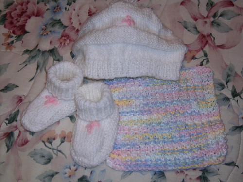 White Knit Baby Set