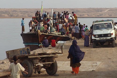 Djibouti-Obock ferry arriving