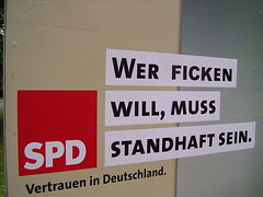 SPD - Wer ficken will, muÃŸ standhaft sein