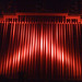 Closed red curtain at the Coolidge Corner Theatre - portrait