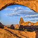 Sunrise, Turret Arch through North Window, Arches National Park: a Trophy